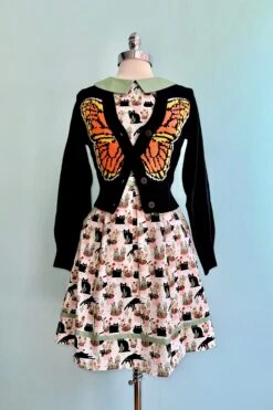 Monarch Cropped Knit Cardigan In Black -MODERN MILLIE Shop D1817804 82E0 4652 B5D7 6FBB8BCF14AD