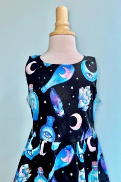 Kids Mystical Black And Purple Dress By Eva Rose -MODERN MILLIE Shop D1C95677 6B93 4E17 9F36 9497713BD199