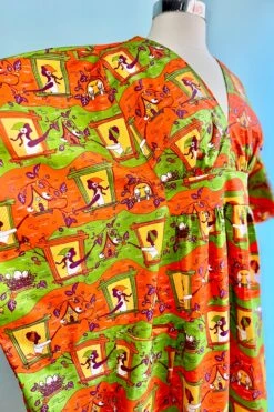 Orange And Green Window Gals Woven Midi Caftan By Blue Platypus -MODERN MILLIE Shop D3F54BB3 FF87 4531 B59E D17603088984