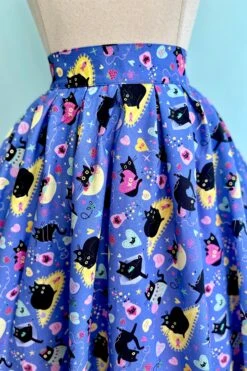 Purple Conversation Hearts And Black Cats Doris Skirt By Retrolicious -MODERN MILLIE Shop D537439E 691B 4B44 A7E3 1CE1701B27A5