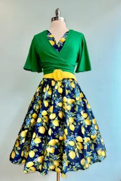Navy Lemons Greta Dress By Retrolicious -MODERN MILLIE Shop D55AD53D 5E7F 4527 AA62 4FB0E4DCF50B