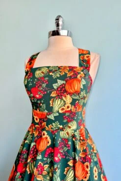 Autumn Leaves Pinafore Dress By Hell Bunny -MODERN MILLIE Shop D707610E A1F3 47F9 A4FB F431E66A4784