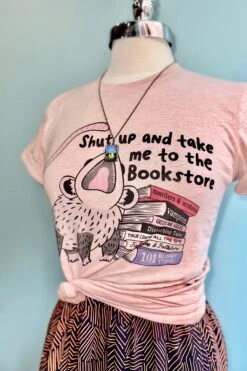 Shut Up And Take Me To The Bookstore Possum T-Shirt In Peach -MODERN MILLIE Shop D75BFE14 69A7 49EC B956 CAB1CAC4A700