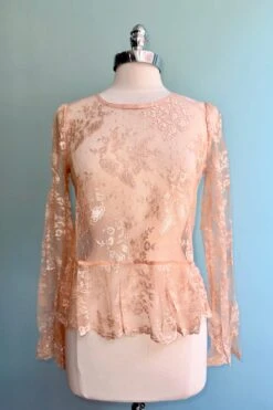 Pink Lace Long Sleeve Top By Tulip B.