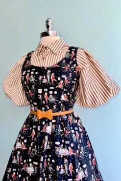 Pecan Stripe Button Down Balloon Sleeve Top -MODERN MILLIE Shop DB68C887 E698 44B2 B3D7 E7ED2AA6E8F9