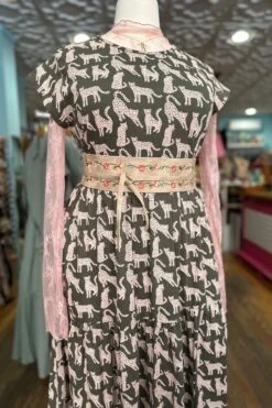 Green Leopard Tiered Jersey Dress By Mata Traders -MODERN MILLIE Shop DBDFAA7C D994 433E 8A93 8BE5788D25D7