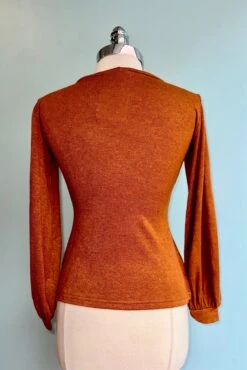 Rust Bishop Sleeve Grace Top By Heart Of Haute -MODERN MILLIE Shop DDB3F81F DC4F 4872 B546 9357190EDC51