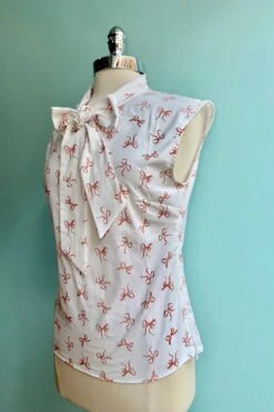 Pink Bows Bow Top By Retrolicious -MODERN MILLIE Shop DDE88E5F 476F 459C 9782 3C4B60BAF6FD