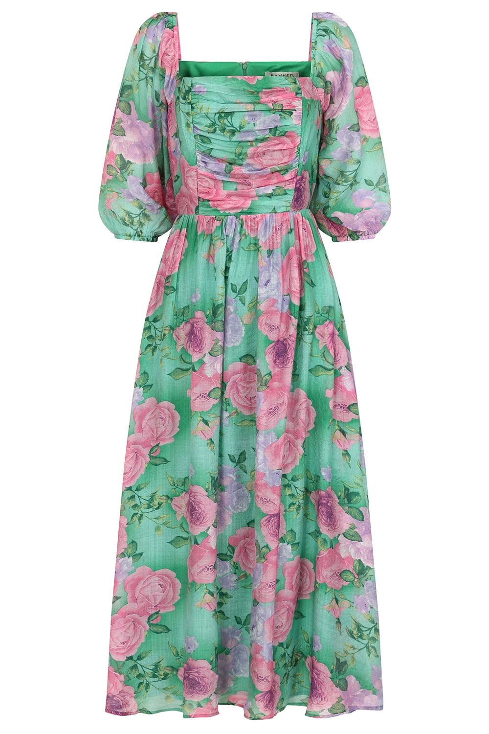 Sandy Flower Dress by Banned Sandy Flower Dress By Banned -MODERN MILLIE Shop DR17027 Green 1