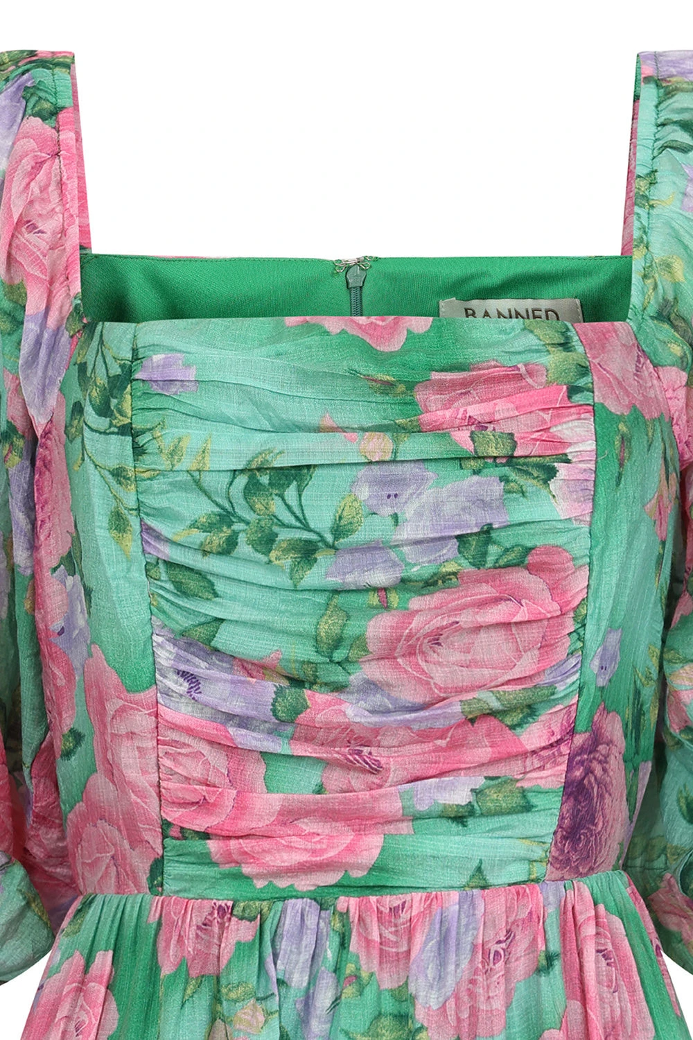 Sandy Flower Dress by Banned Sandy Flower Dress By Banned -MODERN MILLIE Shop DR17027 Green 2