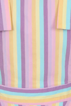 Hikari Rainbow Stripe Pinafore Mini Dress By Banned -MODERN MILLIE Shop DR17144MULTI 2