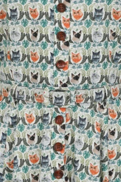 Cat Portraits Bella Shirt Dress By Banned 14 Cat Portraits Bella Shirt Dress By Banned -MODERN MILLIE Shop DR17157 White 2