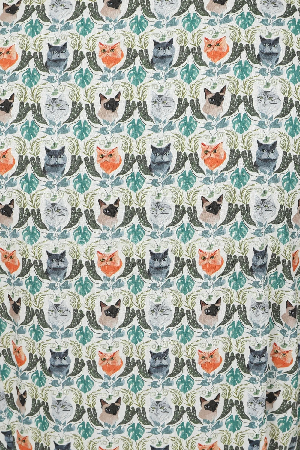 Cat Portraits Bella Shirt Dress by Banned Cat Portraits Bella Shirt Dress By Banned -MODERN MILLIE Shop DR17157 White 4