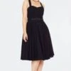 Black Eyelet Smocked Dress By Voodoo Vixen -MODERN MILLIE Shop DRA10097 BLK 01