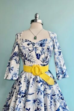 Adeline Blue And White Floral Dress By Hell Bunny -MODERN MILLIE Shop E0230023 AB19 4382 9C41 078598EF9DC6