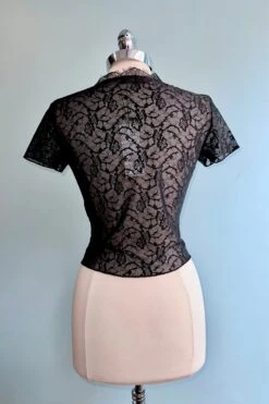 Black Short Sleeve Fitted Lace Floral Top By Jawbreaker 8 Black Short Sleeve Fitted Lace Floral Top By Jawbreaker -MODERN MILLIE Shop E10CE7DE C27E 42BD 8B02 E19291DBF121
