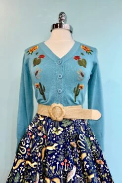 Desert Floral And Cactus Embroidered Cardigan By Voodoo Vixen -MODERN MILLIE Shop E15723FB 2524 4B44 89B1 559CDCA52182