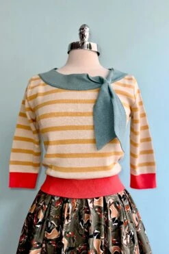 Amelie Gold Stripe Sweater By Palava 4 Amelie Gold Stripe Sweater By Palava -MODERN MILLIE Shop E1AC55F0 21EA 4E6D 81F0 A9A2A3F8150D