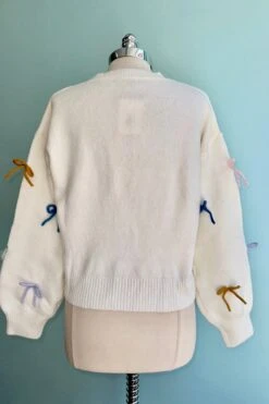 All Over Bow Knit Sweater In Ivory 8 All Over Bow Knit Sweater In Ivory -MODERN MILLIE Shop E1E99564 F117 444C A23F 5D2775BBB472