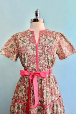 Contrast Hem Short Sleeve Midi Dress In Coral 4 Contrast Hem Short Sleeve Midi Dress In Coral -MODERN MILLIE Shop E1F61393 7EB3 45B7 AA10 26EDA6576557