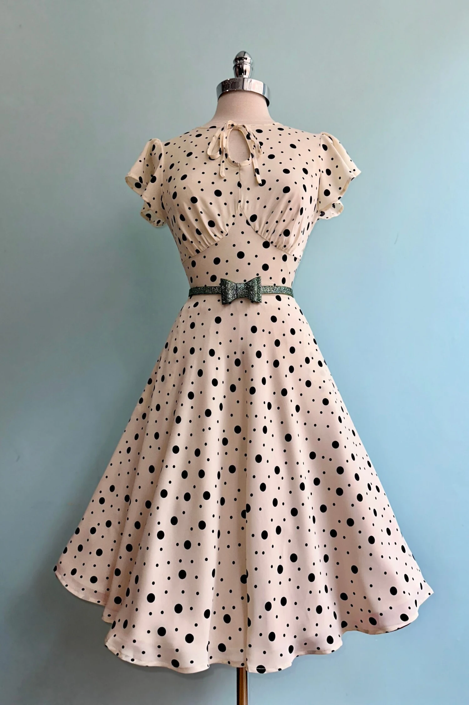 Cream and Black Polka Dot Flutter Sleeve Dress by Voodoo Vixen Cream And Black Polka Dot Flutter Sleeve Dress By Voodoo Vixen -MODERN MILLIE Shop E21C7ED7 E806 4DA0 8CE7 8F4B738E5062 scaled