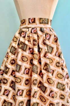 Framed Wall Of Mushrooms Doris Skirt By Retrolicious -MODERN MILLIE Shop E30BE2E3 6E2C 4074 A0FF DA538AC3C615