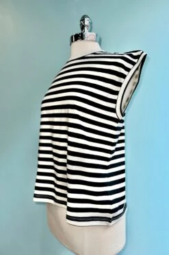 Black And White Stripe T-Shirt Top By Compania Fantastica 4 Black And White Stripe T-Shirt Top By Compania Fantastica -MODERN MILLIE Shop E3561AA0 D281 4626 A4DC C2F092A1CC2A