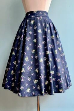 Chambray Bloom Skirt By Banned