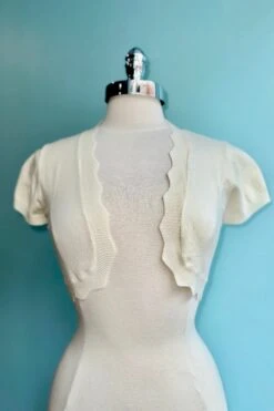 Ivory Cropped Bolero Sweater By Tulip B.
