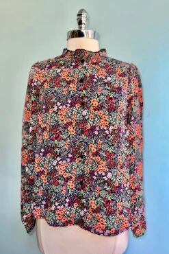 Ditsy Floral Long Sleeve Blouse By Lili Sidonio