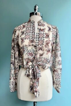 Butterfly And Floral Sheer Long Sleeve Top By Molly Bracken -MODERN MILLIE Shop E6302D53 F89F 45ED B6E9 A5BAFBA0B1F6