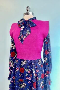 Camellia Navy Floral Mini Dress By Hell Bunny -MODERN MILLIE Shop E8610B86 A685 4C31 8F25 67E08A6AEE79