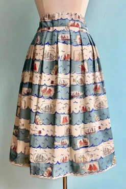 Blue Ships Ahoy Florence Skirt By Palava