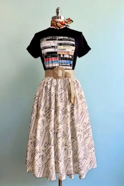 New Wave Cassette T-Shirt In Black -MODERN MILLIE Shop E9865556 1555 4069 965A 8CE63917D46F