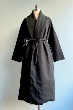 Final Sale Teal Wrap Coat By Compania Fantastica