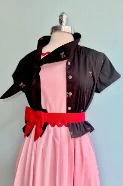 Pink And Red Tank Ric-Rac Midi Dress By Compania Fantastica -MODERN MILLIE Shop EA7D62EF 57D8 4D8E 8775 53D18F58D427