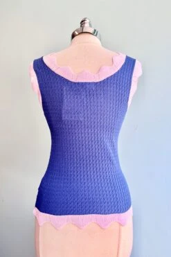 Azure Scalloped Pointelle Knit Tank Top -MODERN MILLIE Shop EAC4B8D3 3E70 44F8 83E1 BD061538621A