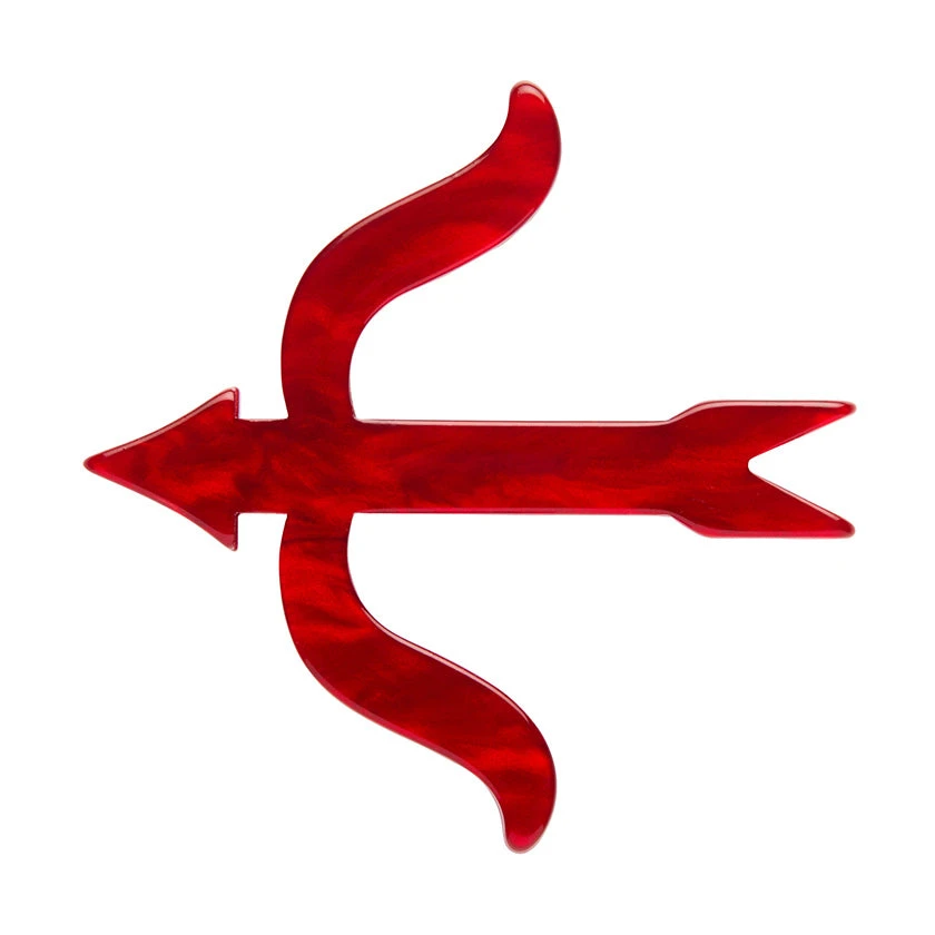 Cupid's Bow Simplified Mini Brooch by Erstwilder Cupid's Bow Simplified Mini Brooch By Erstwilder -MODERN MILLIE Shop EBCS105FlyingArrowSimplifiedMiniBrooch 1