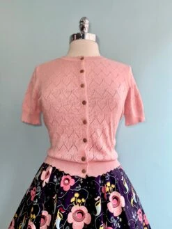 Scalloped Short Sleeve Cardigan In Pink By Banned 5 Scalloped Short Sleeve Cardigan In Pink By Banned -MODERN MILLIE Shop ED2B8A62 38E2 4E1F 90E3 F8F76C3D2FE1