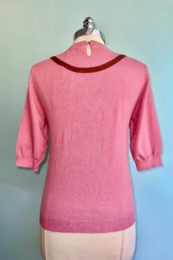 Rose Sweater With A Bow Collar Detail By Tulip B. -MODERN MILLIE Shop ED3F2863 F725 44AF A89E 38244FF1E063