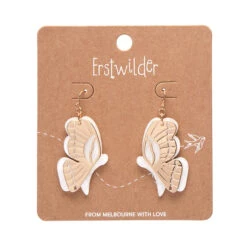 Butterfly Drop Essential Earrings By Erstwilder 4 Butterfly Drop Essential Earrings By Erstwilder -MODERN MILLIE Shop EEBC110ButterflyTexturedResinDropEarrings White 2