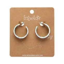 Hoop Stud Floral Essential Earrings By Erstwilder In Multiple Colors! -MODERN MILLIE Shop EEBO120WHS GREEN 02