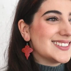 Baubles Essential Earrings By Erstwilder In Multiple Colors -MODERN MILLIE Shop EEBP109WHS RED 03