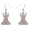 Angel Glitter Drop Essential Earrings By Erstwilder -MODERN MILLIE Shop EEBP112WHS SILVER 01