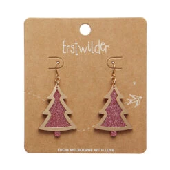 Christmas Tree Drop Essential Earrings By Erstwilder In Multiple Colors 7 Christmas Tree Drop Essential Earrings By Erstwilder In Multiple Colors -MODERN MILLIE Shop EEBQ105PinkChristmasTreeDropEarrings Gold 2