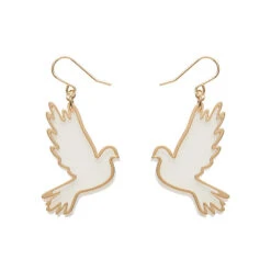 White Dove Drop Essential Earrings By Erstwilder