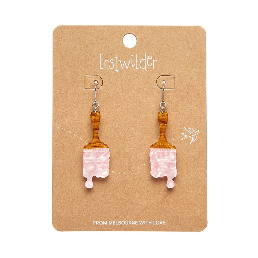 Paint Brush Ripple Drop Earrings by Erstwilder in Multiple Colors! Paint Brush Ripple Drop Earrings By Erstwilder In Multiple Colors! -MODERN MILLIE Shop EECK101PaintBrushRippleDropEarrings Pink 2