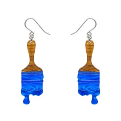 Paint Brush Ripple Drop Earrings By Erstwilder In Multiple Colors! 5 Paint Brush Ripple Drop Earrings By Erstwilder In Multiple Colors! -MODERN MILLIE Shop EECK102PaintBrushRippleDropEarrings Blue 1