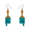 Paint Brush Ripple Drop Earrings By Erstwilder In Multiple Colors! -MODERN MILLIE Shop EECK104PaintBrushRippleDropEarrings Teal 1
