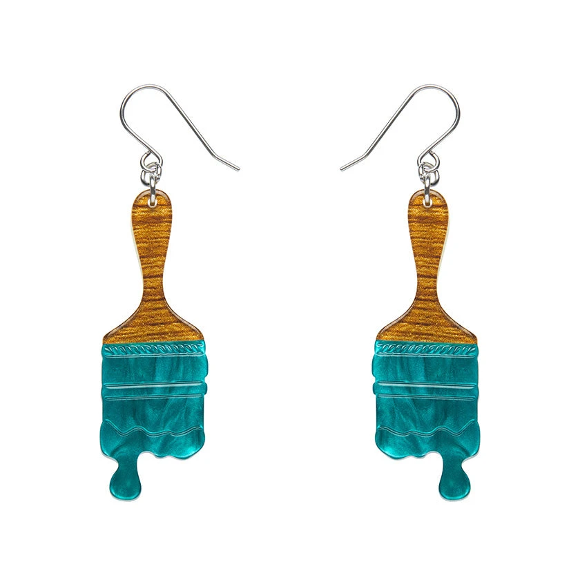 Paint Brush Ripple Drop Earrings by Erstwilder in Multiple Colors! Paint Brush Ripple Drop Earrings By Erstwilder In Multiple Colors! -MODERN MILLIE Shop EECK104PaintBrushRippleDropEarrings Teal 1